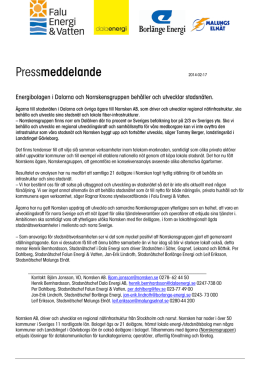 Pressmeddelande