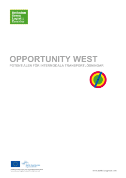 Opportunity West - Bothnian Green Logistic Corridor