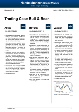 Trading Case Bull & Bear Aktier
