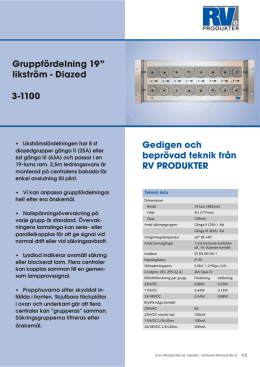 Gruppfördelning 19” likström - Diazed 3-1100