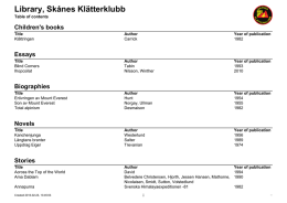 Library, Sk&aring;nes Kl&auml;tterklubb