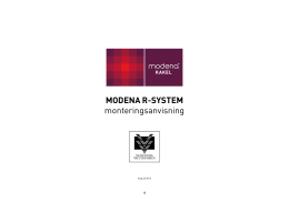 modena r-SyStem monteringSanViSning golV