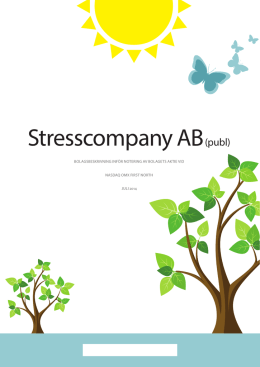 Stresscompany AB(publ)