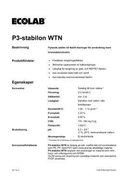 Produktblad stabilon WTN