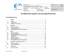 EuroMaint Rail register över järnvägsinfrastruktur