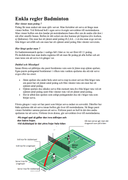 Enkla regler badminton .pdf / Adobe Acrobat Document