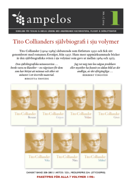 Tito Collianders självbiografi i sju volymer