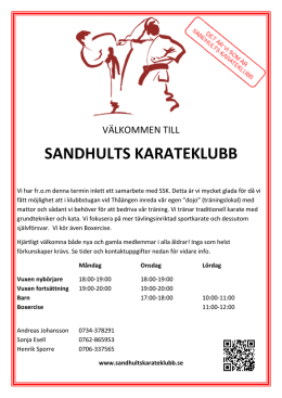SKK_vt13 - Sandhults Karateklubb