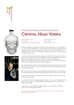 Crystal Head Vodka Nr: 126, 499 kr