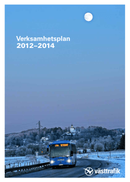 Verksamhetsplan 2012–2014 - Kollektivtrafikskribenterna