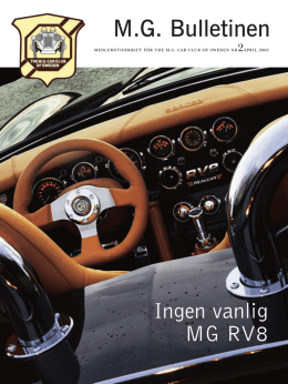 M.G. Bulletinen - The MG Car Club