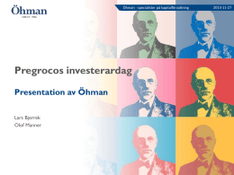 Öhman - Pegroco Invest