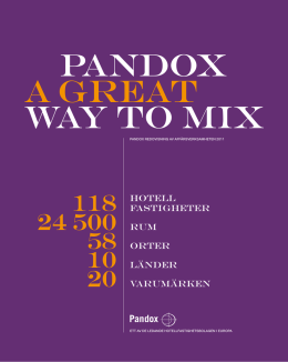 A GREAT WAY TO MIx PANDOx