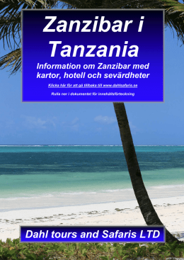 Samtliga hotell på Zanzibar i Tanzania samt