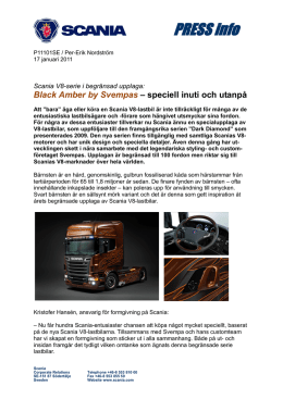 Scania V8-serie i begränsad upplaga: Black Amber by Svempas