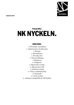Poängvillkor NK Nyckeln.