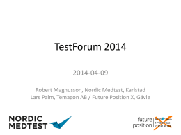 TestForum 2014 - NFI Utbildning