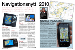 Vårens nya navigatorer. Nr 4-2010