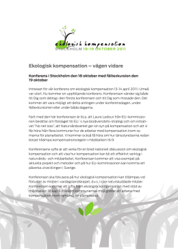 ekologisk kompensation - EnviroEconomics Sweden
