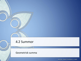 Geometrisk summa - Iceclimbers.net
