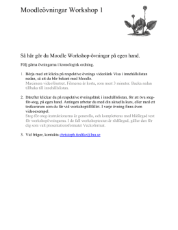 Moodle - Workshop 1