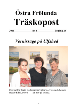 Vernissage på Ulfshed - Välkommen till Östra Frölunda