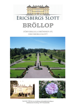 BRÖLLOP - Ericsbergs Slott