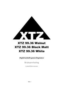 XTZ 99.36 Walnut XTZ 99.36 Black Matt XTZ 99.36 White