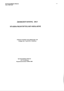 pdf-fil - Sparbanksstiftelsen Rekarne