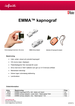 EMMA™ kapnograf - Infiniti Medical