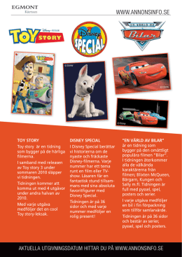 Toy Story, Disney Special & Cars