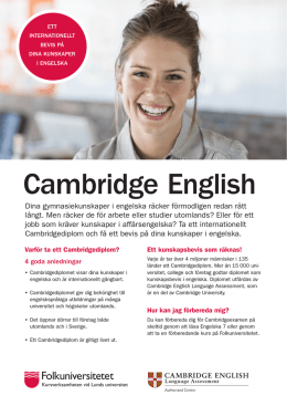 Cambridge English - Folkuniversitetet