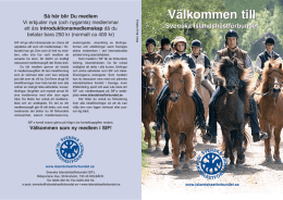 Skriv ut Layout 1 - SIF - Svenska Islandshästförbundet