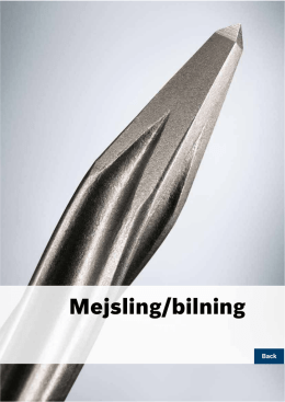 Mejsling/bilning