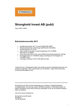 Stronghold Invest AB (publ)