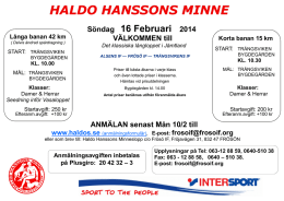 HALDO HANSSONS MINNE - Jämtkraft Ski Marathon