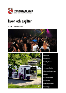 Taxor och avgifter augusti 2012 - Interbook