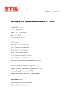 Protokoll 2014-03-31 Föreningen STIL, organisationsnummer