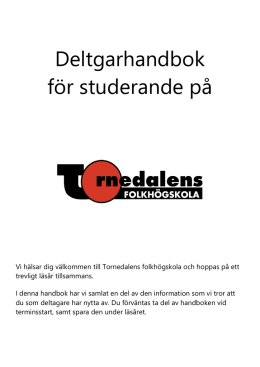 Deltagarhandboken (PDF) - Tornedalens folkhögskola