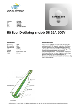 Ifö Eco, D-säkring snabb Dll 25A 500V