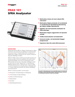 FRAX 101 SFRA Analysator