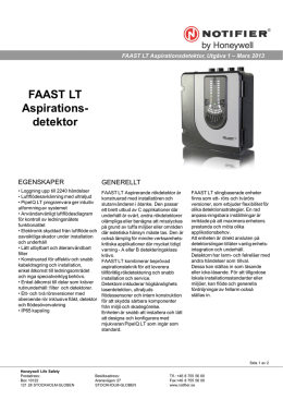 FAAST LT Aspirations- detektor