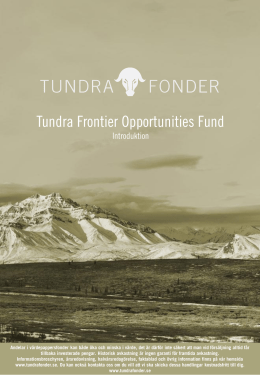Tundra Frontier Opportunities Fund