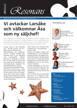 Vi avtackar Larsåke och välkomnar Åsa som ny säljchef!