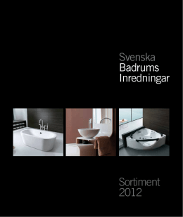 Svenska Badrums Inredningar Sortiment 2012