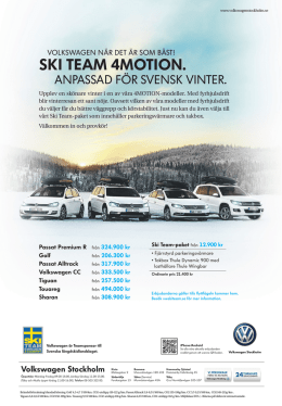 Ski team 4motion. - Volkswagen Stockholm