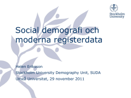 Social demografi och moderna registerdata