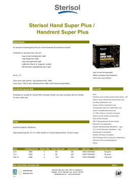Sterisol Hand Super Plus / Handrent Super Plus
