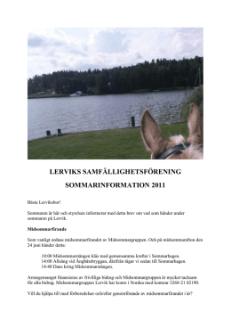 Nyhetsbrevet som PDF - Lerviks samfällighetsförening