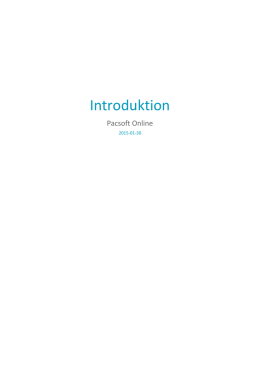 Introduktion - Unifaun Online